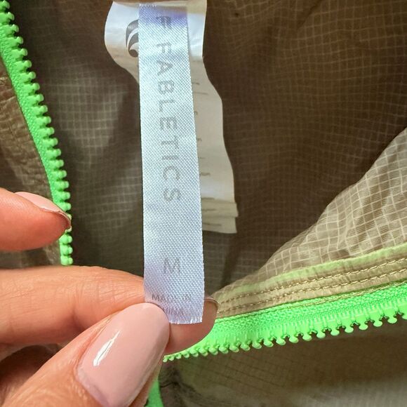 Fabletics Payton Woven Cedar Multi Jacket Lightweight Color-Blocked Zip Jacket M - Picture 5 of 10